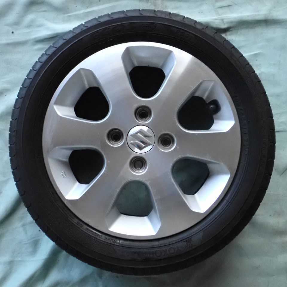 新品，品質保証 平成19年 MRワゴン Wit MF22S 前期 純正 アルミホイール タイヤ 1本 4穴 YOKOHAMA 165/55R14 B(ラジアルタイヤ)｜売買されたオークション情報、yahooの商品情報をアーカイブ公開 - オークファン 4穴