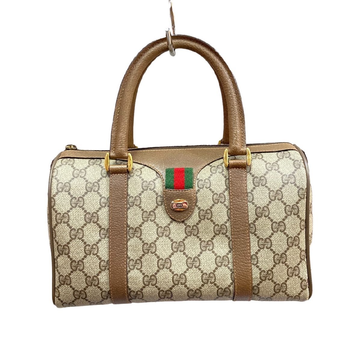 GUCCI グッチ オールド ミニ ボストンバッグ シェリーライン レザー