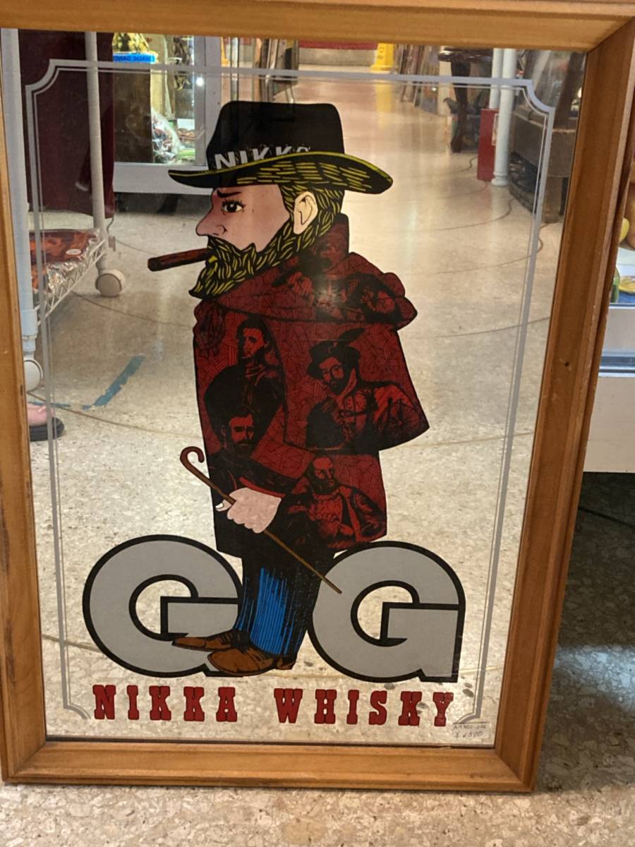 SUPER Old WHISKY Pub NIKKA Vintage Mirror（Bar - Mirror） 昭和 