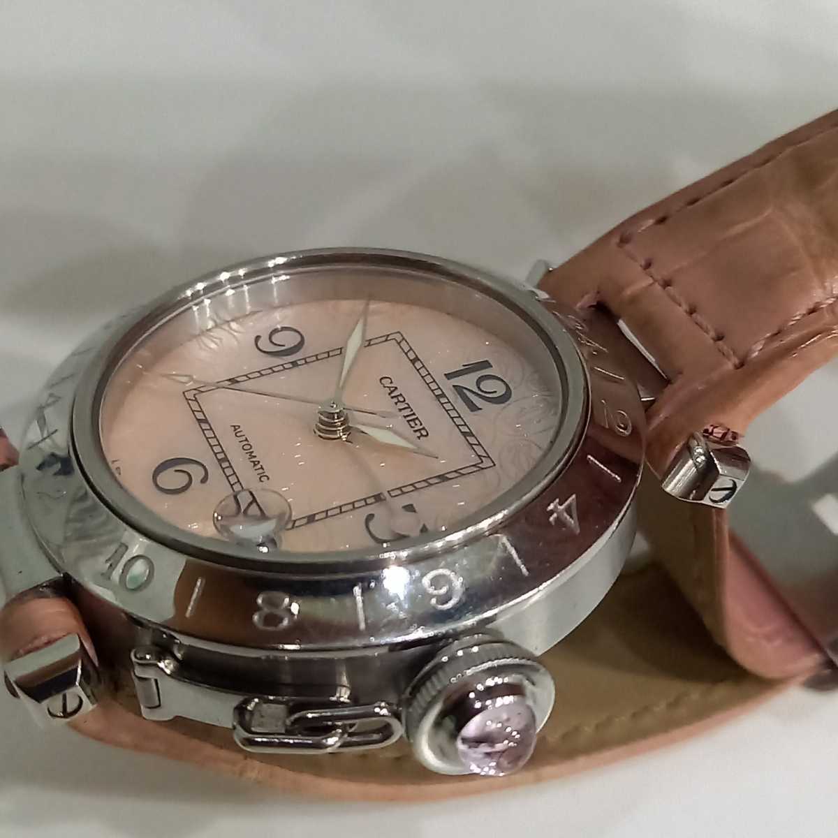 ☆Cartier/カルティエ パシャc 2377 自動巻き レディース腕時計 ピンク 