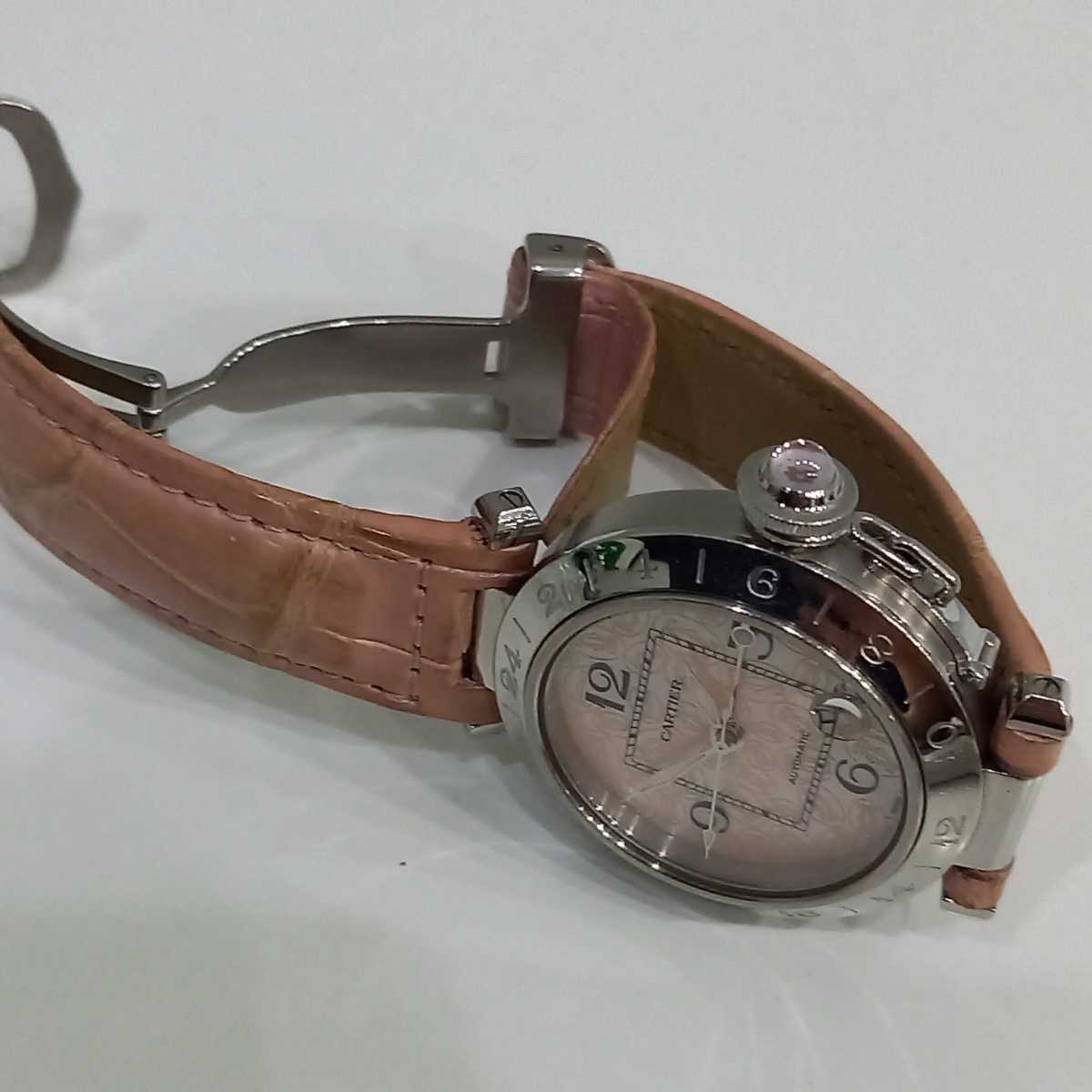 ☆Cartier/カルティエ パシャc 2377 自動巻き レディース腕時計 ピンク 