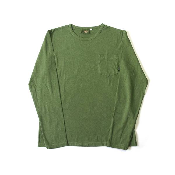 [新品] [L] Phatee ファッティー L/S POCKET TEE Olive gohemp