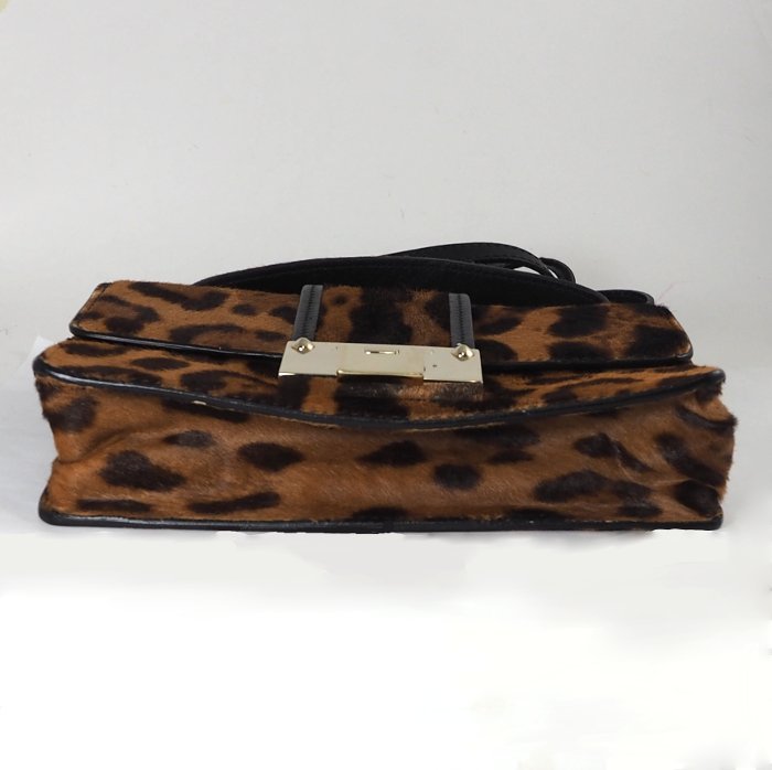 JIMMY CHOO ジミーチュウ ハラコ レオパード レザー 2WAY JIMMY CHOO ジミーチュウ ハラコ レオパード レザー 2WAY