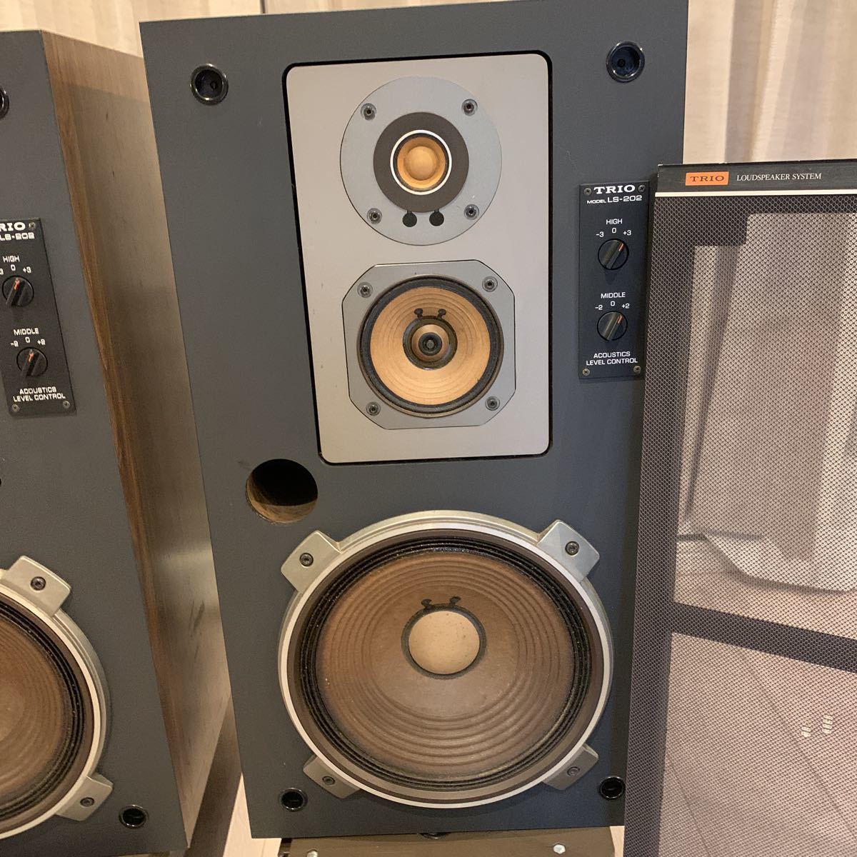 TRIO トリオ LS-202 スピーカー ペア 3way ステレオ 中古 現状品 店頭
