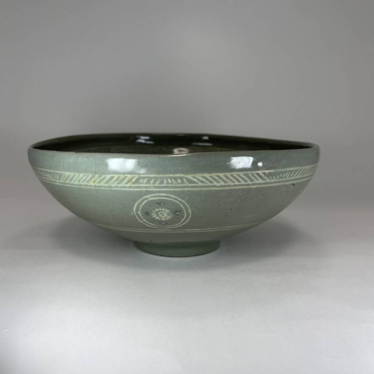 朝鮮古陶磁 青磁象嵌雲鶴文梅瓶 青瓷象嵌 高麗青磁 朝鮮美術