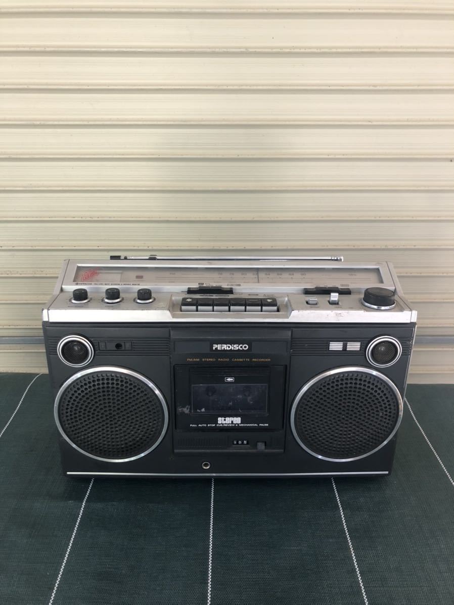 昭和レトロ HITACHI PERDISCO TRK-8030 日立ラジカセ 未確認ジャンク