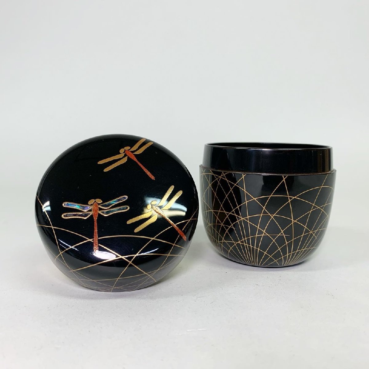 京都 中村宗悦 蜻蛉蒔絵 中棗 共箱 茶道具 漆芸 工芸品 【公式通販】