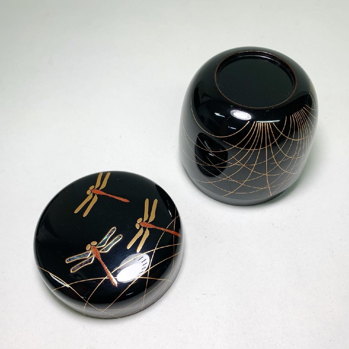 京都 中村宗悦 蜻蛉蒔絵 中棗 共箱 茶道具 漆芸 工芸品 【公式通販】
