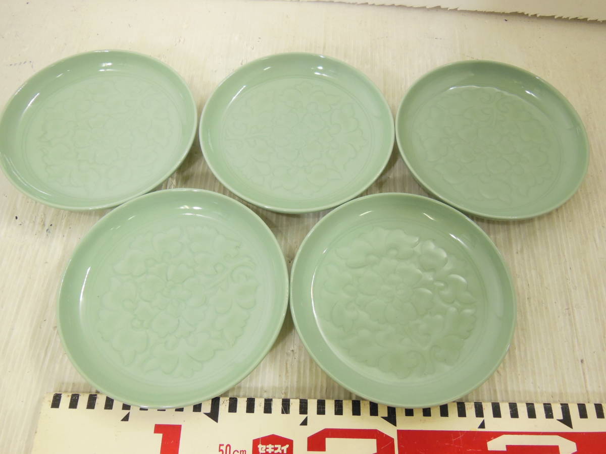 JT75□宮永東山□京焼□食器 お皿□5枚□(約)径13.5×高さ2.5cm