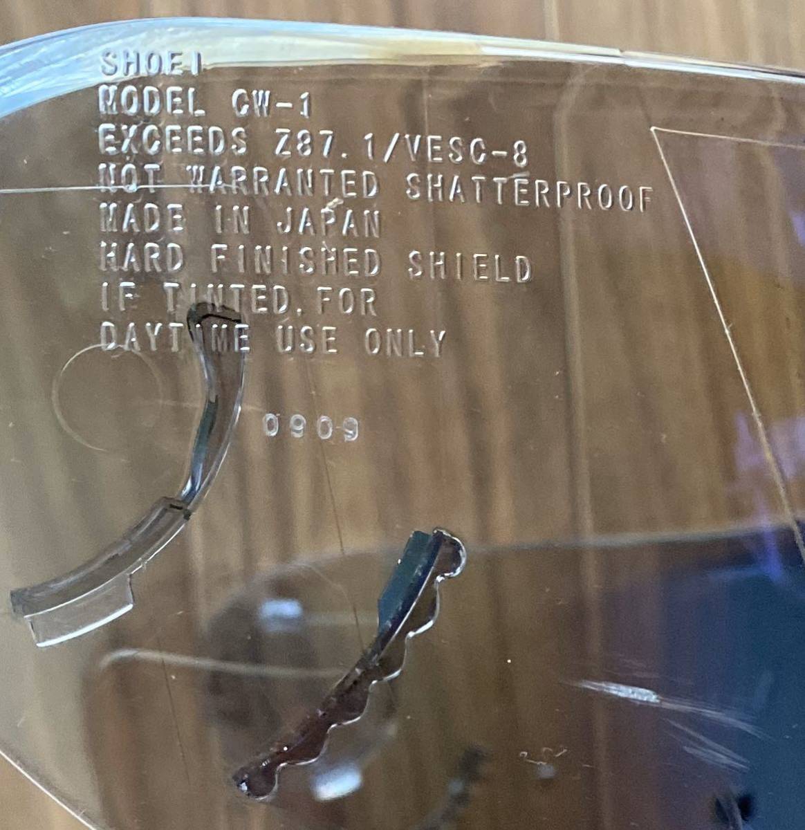希少SHOEI CW‐1 中古 ピンロック付き スモークミラーシールド