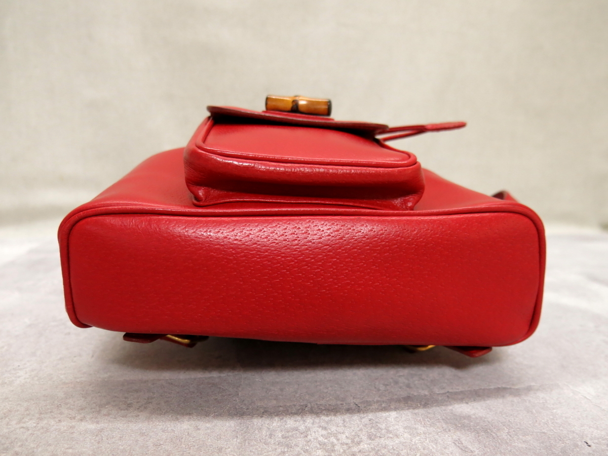 ○超美品○GUCCI グッチ○バンブー○カーフ レザー 本革○リュック