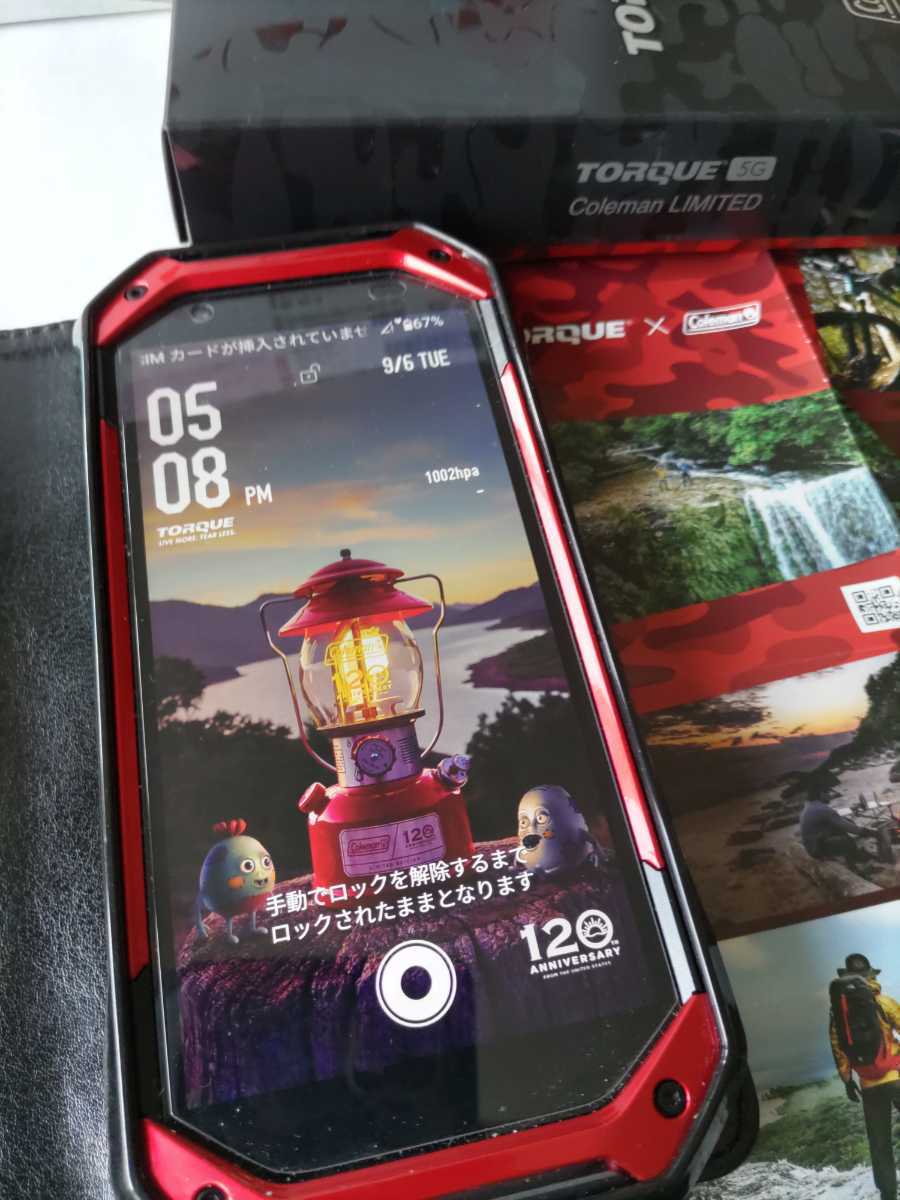 TORQUE5G KYG01」 数少ない貴重品ですau コールマン120周年 コラボ 