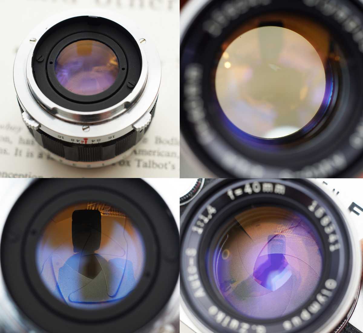 【美品・調整済】　オリンパスペンF 40mm f1.4　付属品付　すぐ撮影出来ます OLYMPUS　PEN 　ハーフサイズ　大口径　フィルムカメラ_7