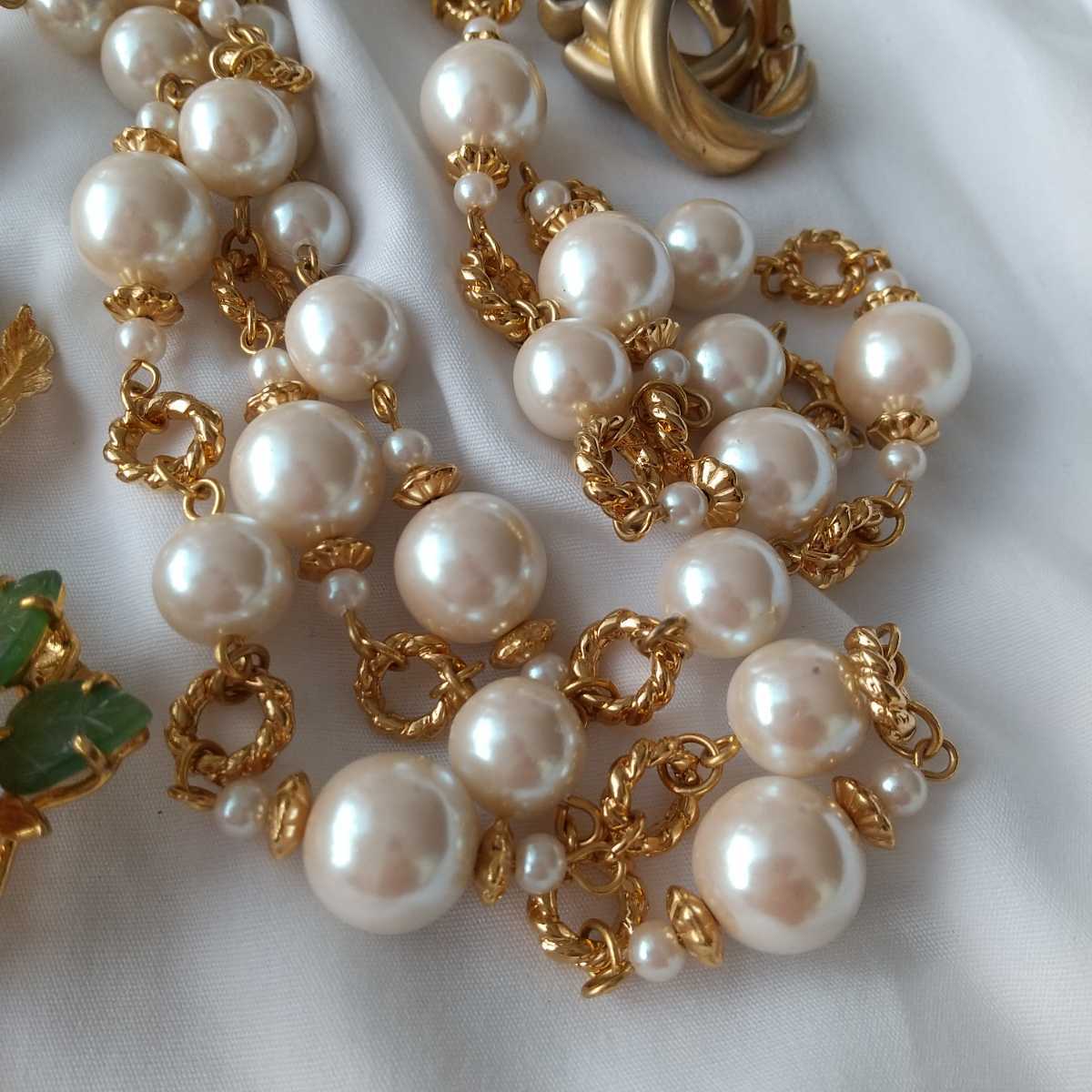 アクセサリーまとめ パール系 ネックレス ブローチ イヤリング ヴィンテージアクセサリーvintage acrossories