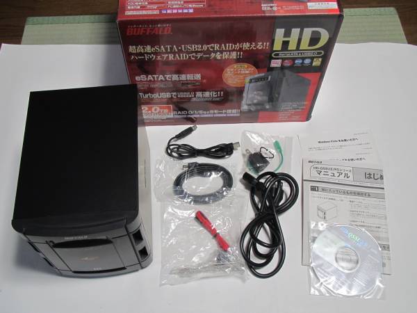 I-O DATA USB 2.0 外付けハードディスク 2.0TB BUFFALO/ HD-Q1.0TSU2/R5 通電OK HDD有 ジャンク LinkStation（NAS）が