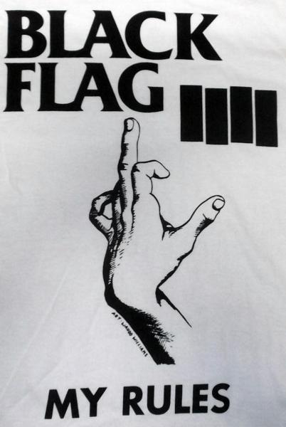 ★ブラック フラッグ Tシャツ Black Flag My Rule 白 L 正規品 sst punk ushc
