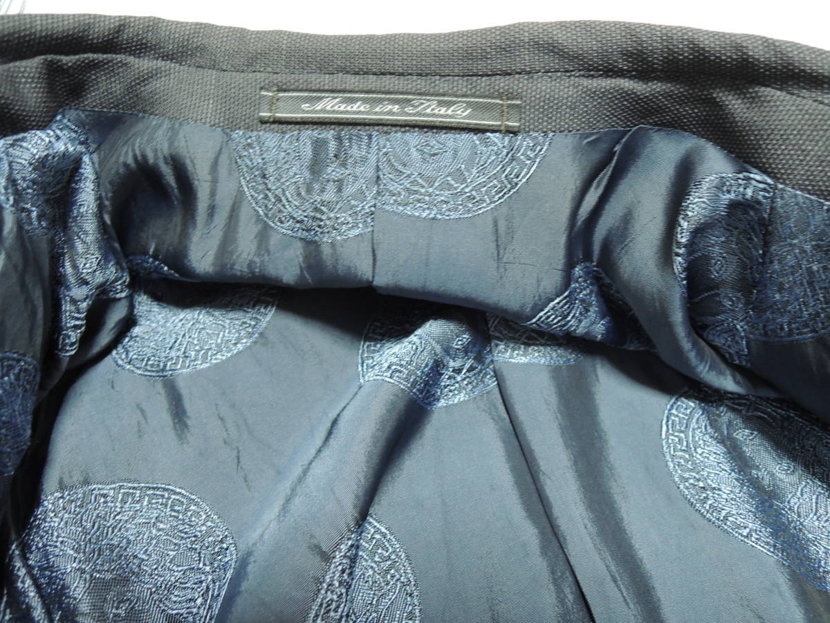 VERSACE GIANNI ジャンニヴェルサーチ ヴェルサーチ スーツ COUTURE Gianni 2B メデューサボタン セットアップスーツ クチュール グレンチェック Versace - ヴェルサーチェ ストライプ