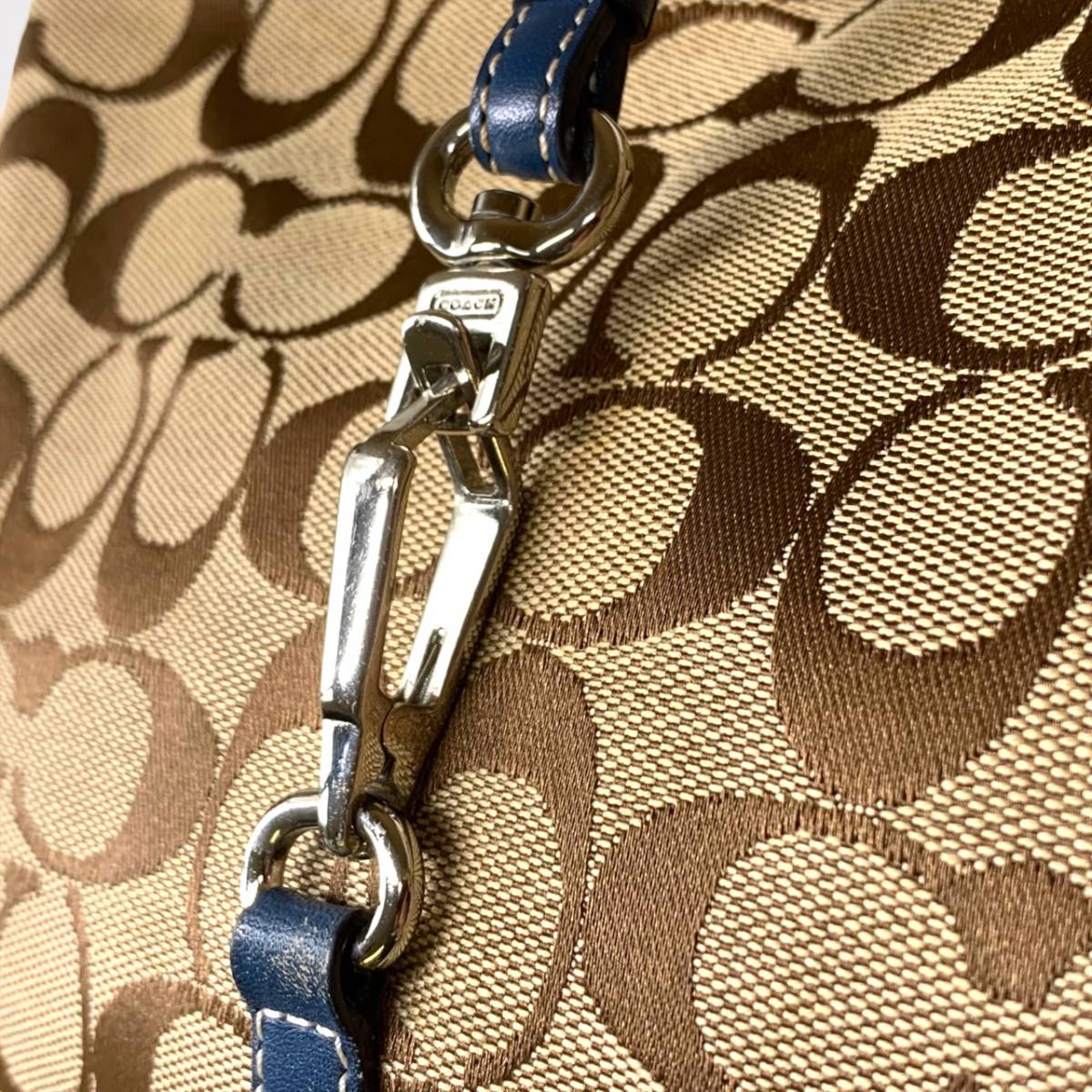 COACH コーチ シグネチャー ショルダーバッグ 6091 レザー キャンバス 