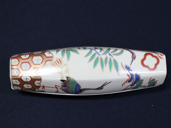 ぶりぶり香合 香合 共箱 茶道具 仁清風 『桃岡堂造』『仁清風松竹梅鶴