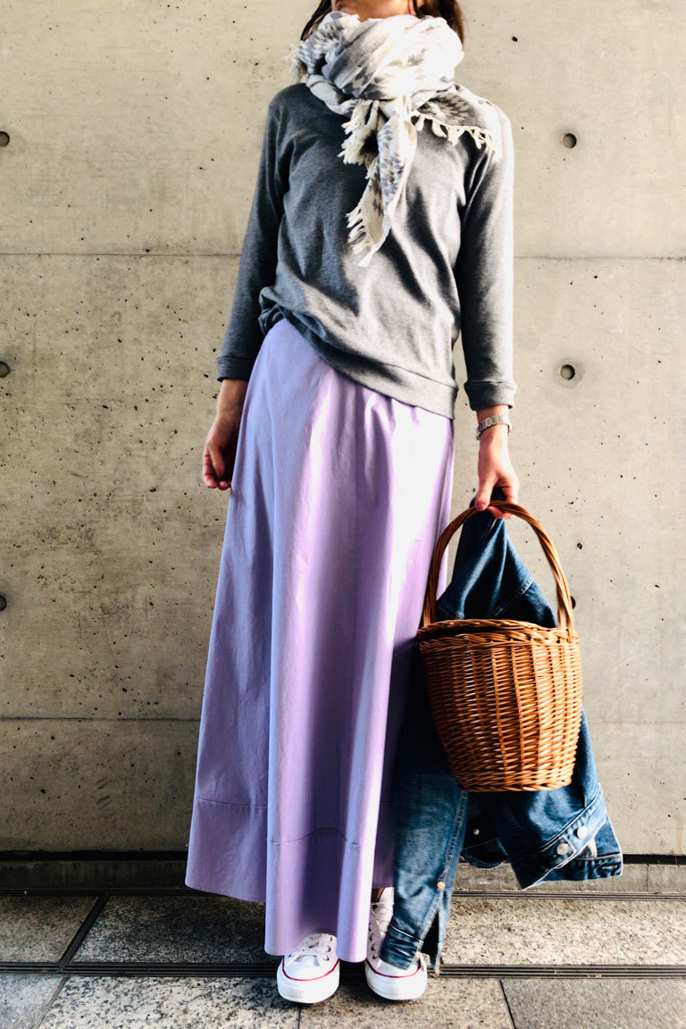 美品☆菊池京子さん着 トゥモローランド Ballsey ラベンダー フレア 