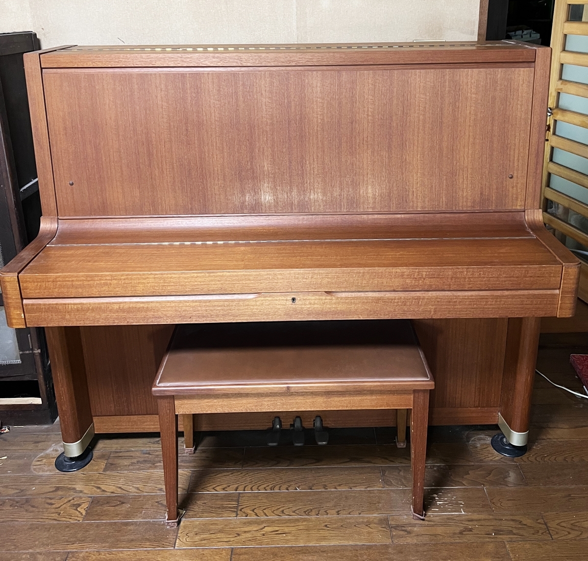 YAMAHA/ヤマハ アップライトピアノ U7H 1円スタート アメリカンチーク 