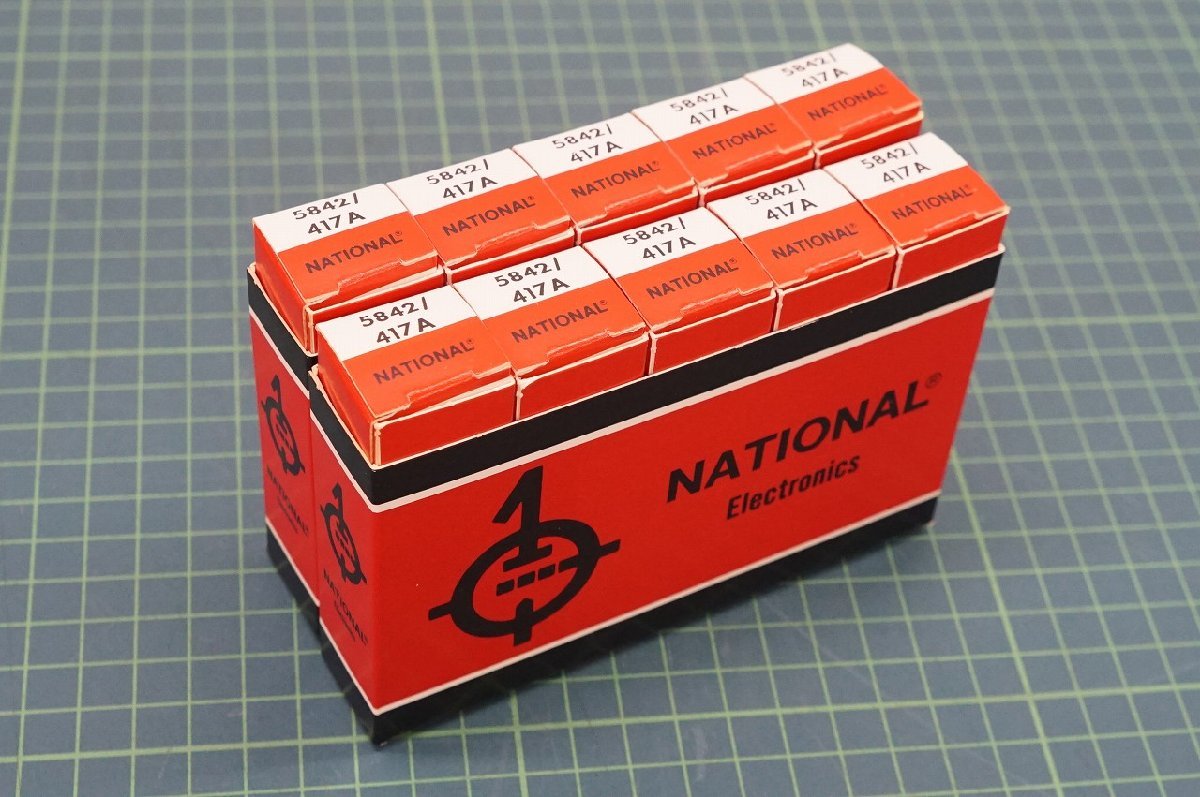 NZ] [a580560] NATIONAL ナショナル 5842/417A 真空管10本 元箱付き