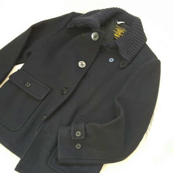 美品2.6万　FIDELITY ネイビーメルトンピーコート　bshop　