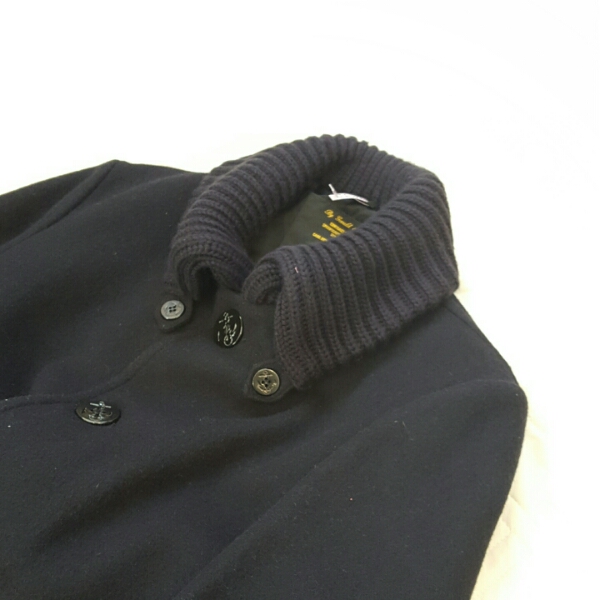 美品2.6万　FIDELITY ネイビーメルトンピーコート　bshop　