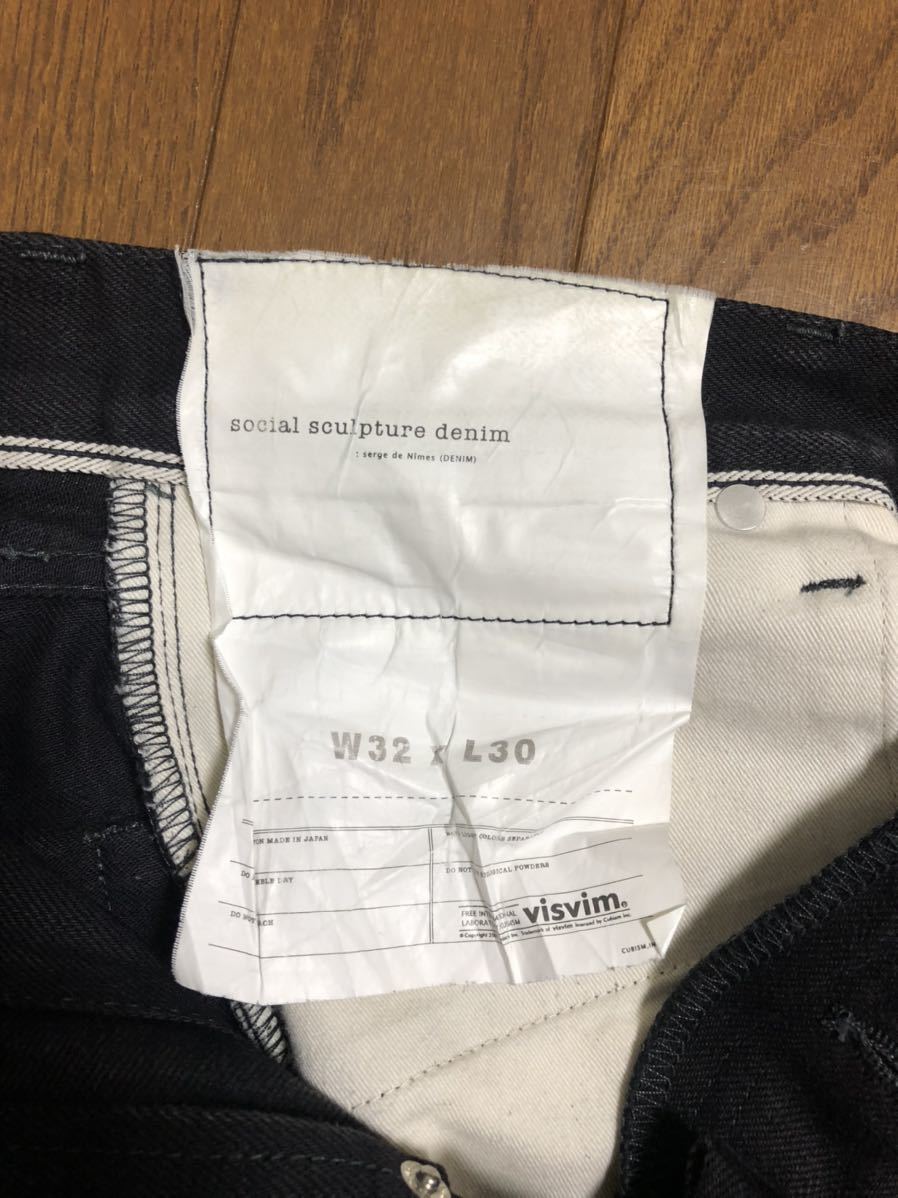 美品 VISVIM SOCIAL SCLPTR 10R CMYK BLACK 黒 デニム ブラック 