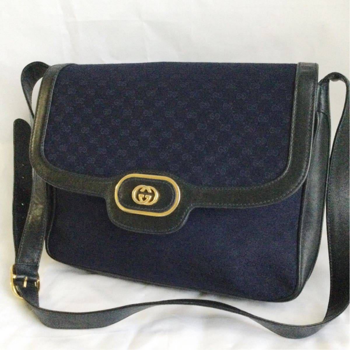 GUCCI グッチ ヴィンテージ オールドグッチ 1円 PVC GG柄 - マイクロGG 
