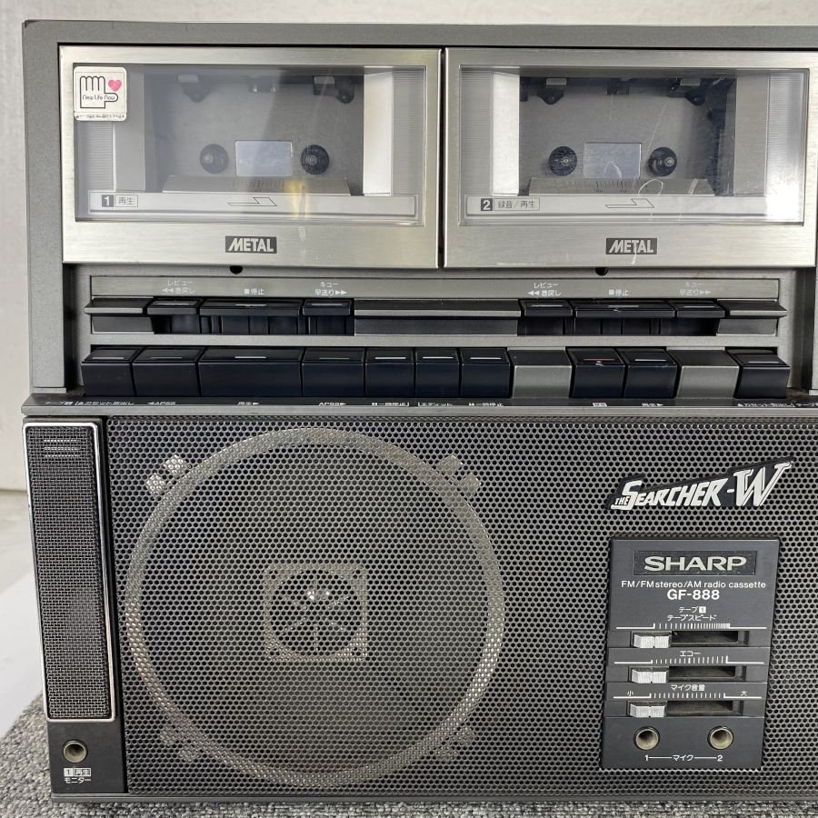 SHARP GF-888 ラジカセ FM受信確認 ※不具合あり◇ジャンク品【福岡