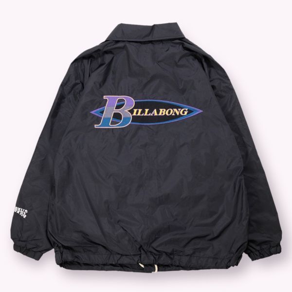 【専用出品】BILLABONG ナイロンコーチジャケット 90s】BILLABONG Coach Jacket メンズ コーチジャケット 【BLACK