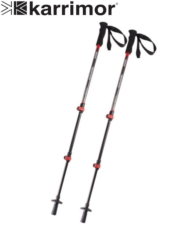 数量限定値下げ！ カリマー karrimor アルミ トレッキングポール ブラック 黒 ウォーキング　ノルディック　送料無料