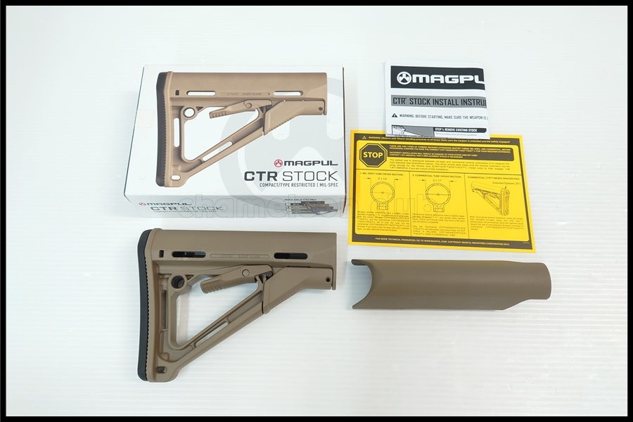 東京)MAGPUL マグプル CTR ストック FDE 実物/チークパッド付 ホビー