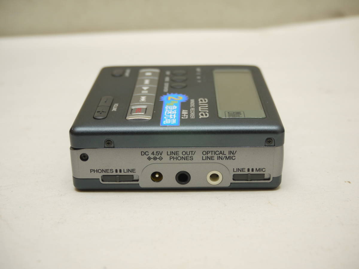 【値下げ】アイワ aiwa MD レコーダー AM-F3【ジャンク】 AIWA AM-F3 MINDISK RECORDER アイワ MDレコーダー ジャンク Portable