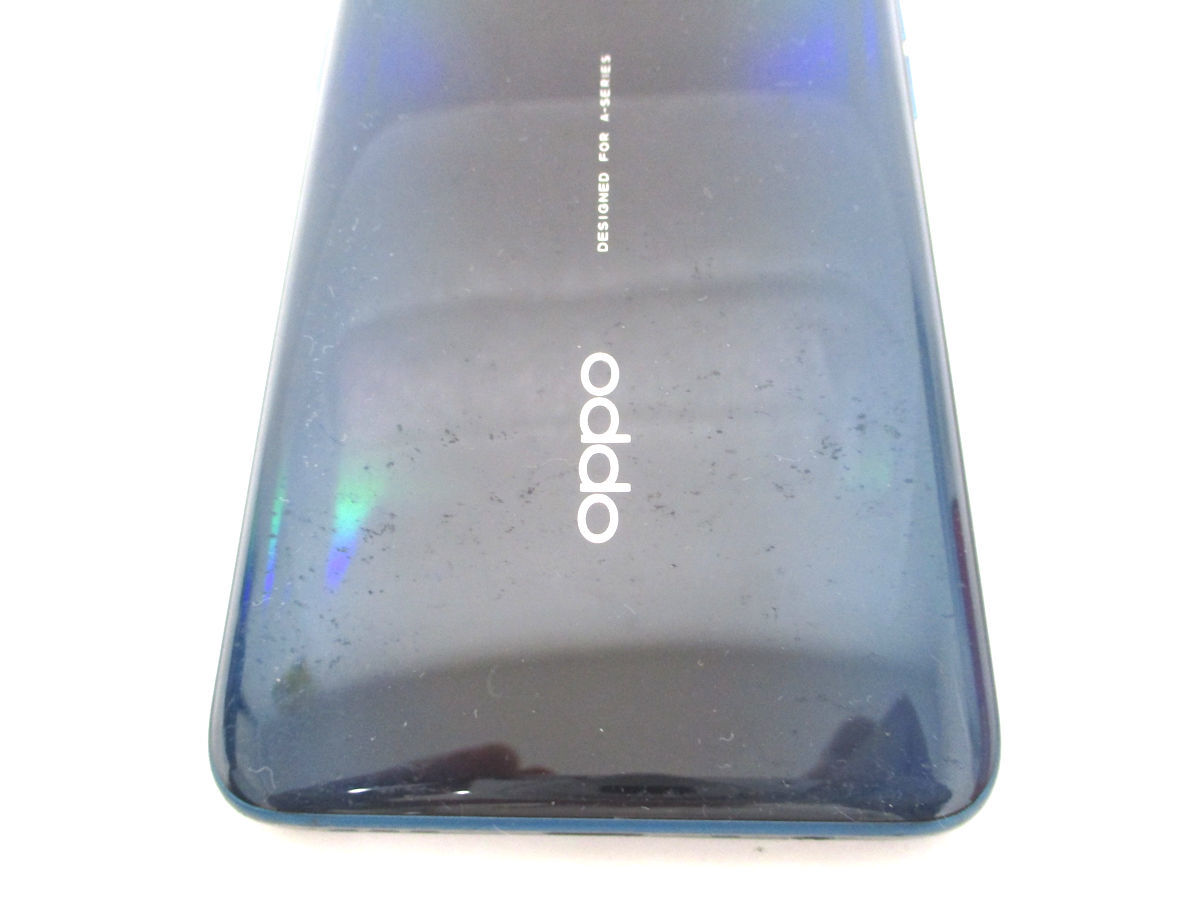 楽天モバイル OPPO A5 2020 ブルー 右下画面割れアリ スマホ