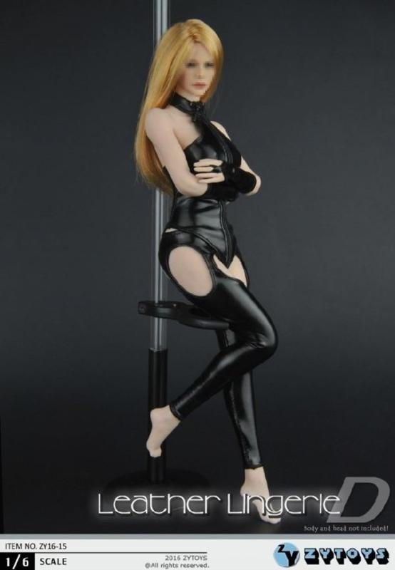 JP024:〈鬼レア〉ZYTOYS 1/6 ZY16-15 美人フィギュア適用 SMレザー