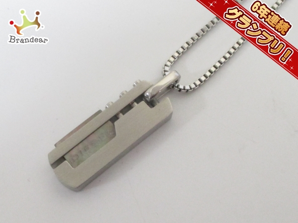 ディーゼル ネックレス ステンレススチール シルバー DIESEL