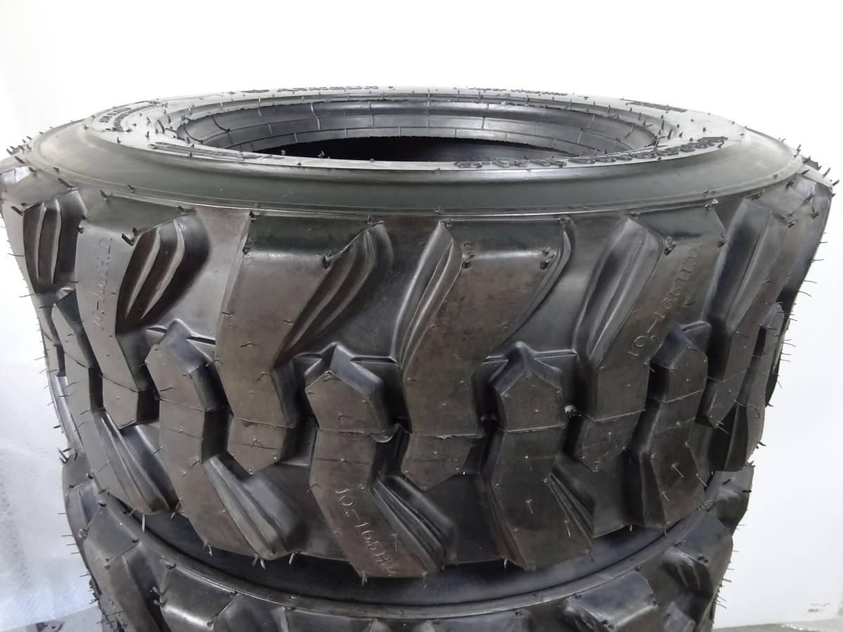 未使用 ARMOUR 10-16.5 RG400 8PR 4本 チューブレス 建設機械用タイヤ 