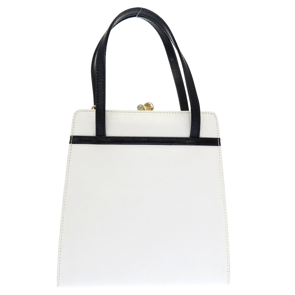 美品 Ferragamo フェラガモ ヴァラ アイボリー ハンドバッグ リボン 美品 サルヴァトーレ フェラガモ ヴァラリボン Q216187 レザー パンダ