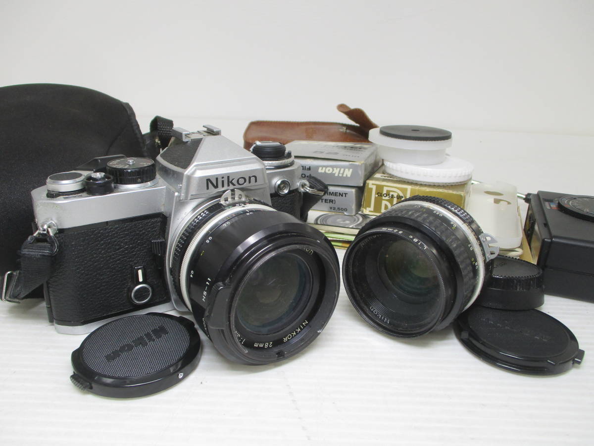 カメラ Nikon ニコン FE フィルム一眼レフカメラ レンズ3本セット