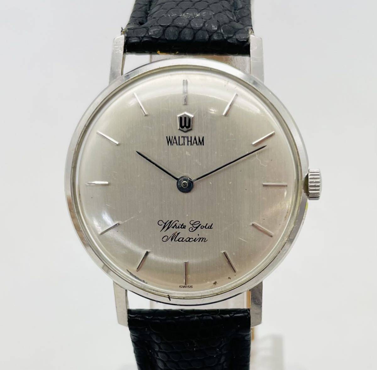 6922Y【金無垢】WALTHAM White gold Maxim/ウォルサム マキシム 14K