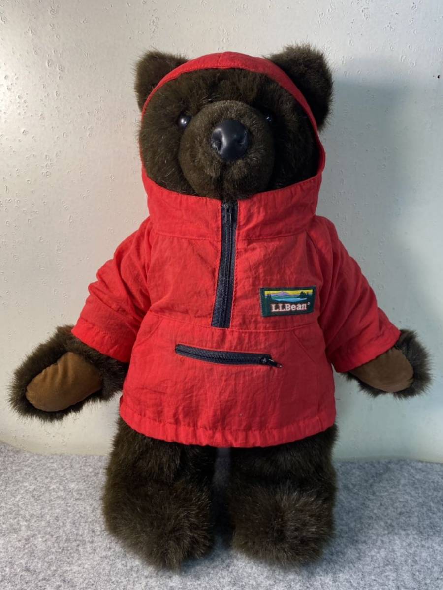 ビンテージ LLBean ビーンベア 40cm ぬいぐるみ アノラックパーカー