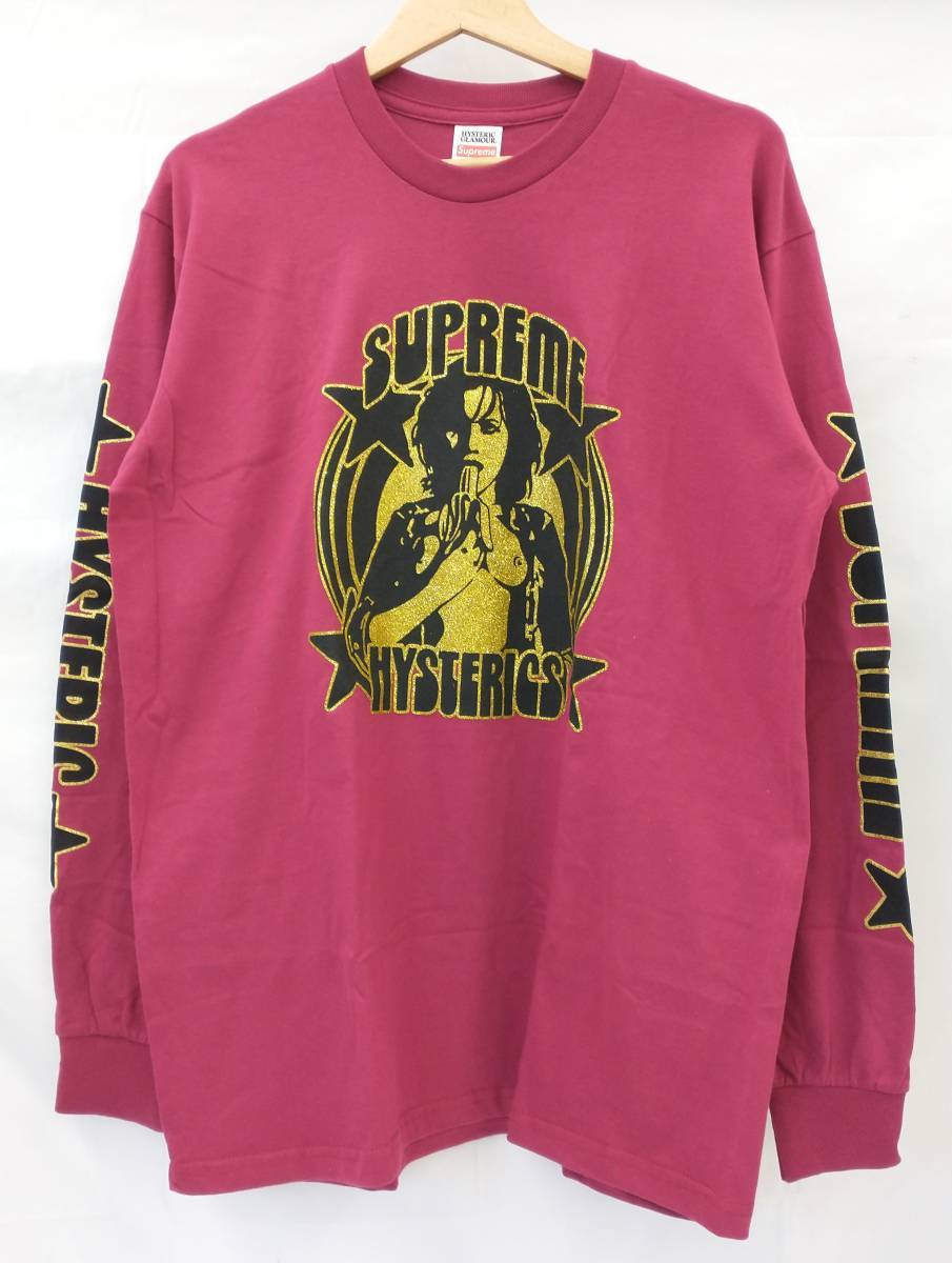 HYSTERIC GLAMOUR 長袖Tシャツ ピンク Lサイズ Supreme/シュプリーム/HYSTERIC GLAMOUR/ヒステリックグラマー/長袖T