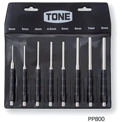 ピンポンチセット PP800 TONE | ブラック 内容8点 トネ(TONE) ビニールパック入り (PP800P 8点セット 通販 PP800P トネTONE pp800工具販売エヒメマシン 8点 webショップ