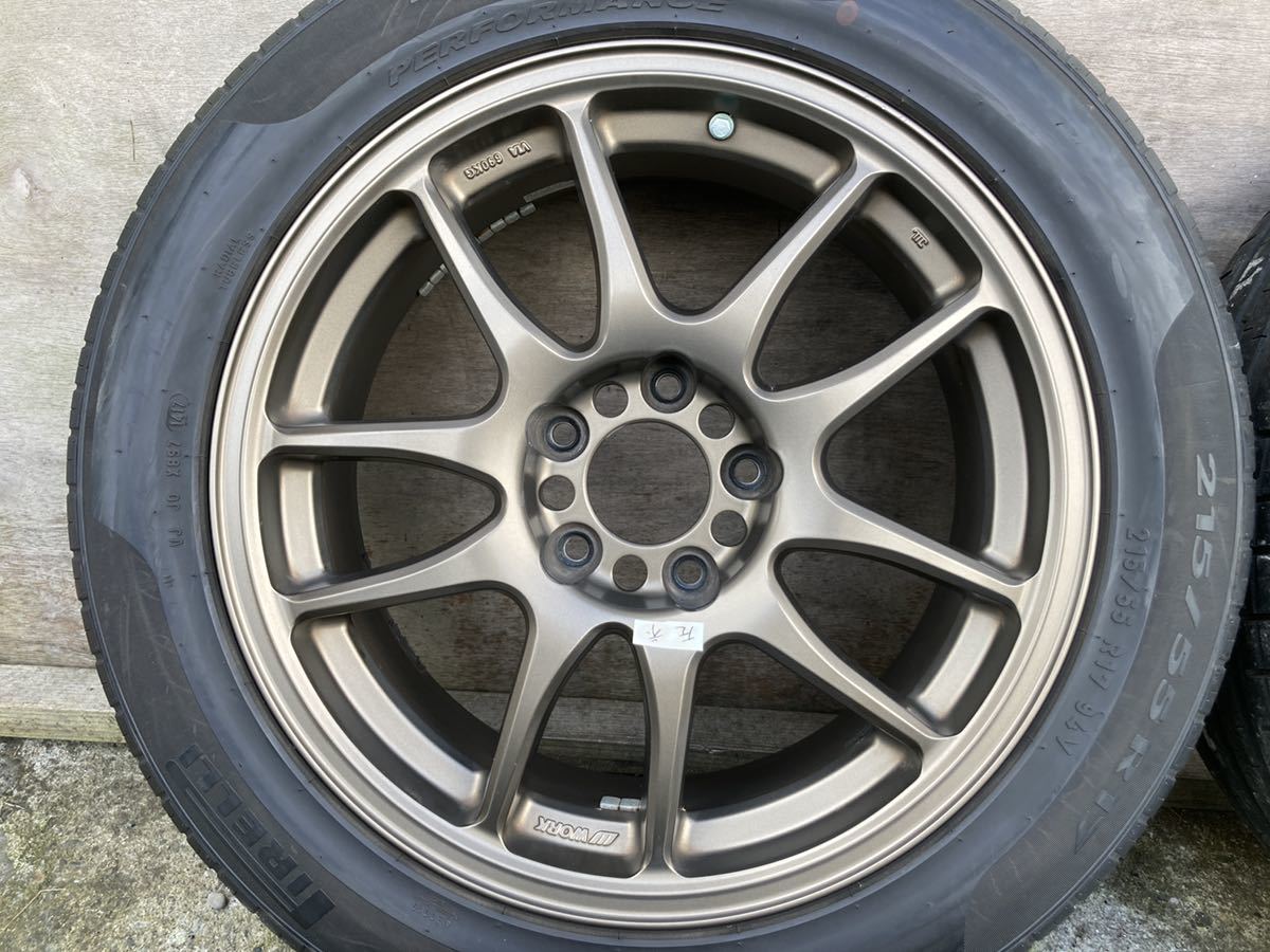 WORK EMOTION CR KAI 17インチ 7.0J＋47 PCD114.3 5穴 ピレリ 215 