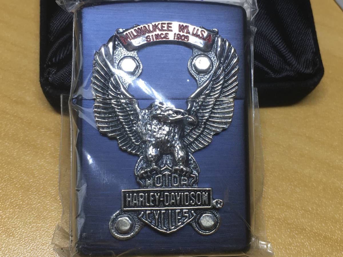 zippo 2001年製 ハーレーダビッドソン【バックルメタル】未着火品 
