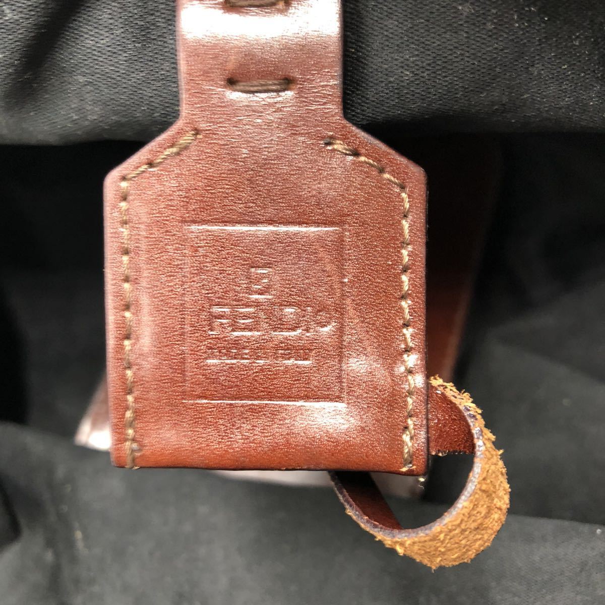 フェンディ トートバッグ FENDI レディース ■ ボストンバッグ 1円『極美品』 FENDI トートバッグ 大容量 ズッカ 肩がけ フェンディ ハンドバッグ ブラウン キャンバス レザー ポーチ付き 軽量 