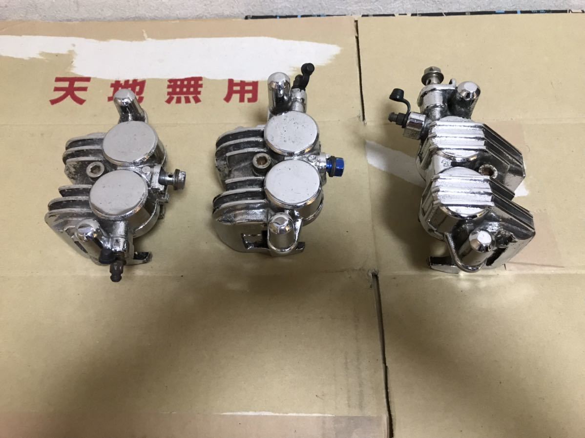 ※送料無料※メッキ加工後未使用　CBX400F 550Fリアブレーキキャリパー CBX550F メッキ ブレーキキャリパー 前後セット！ CBX400F CBX400F