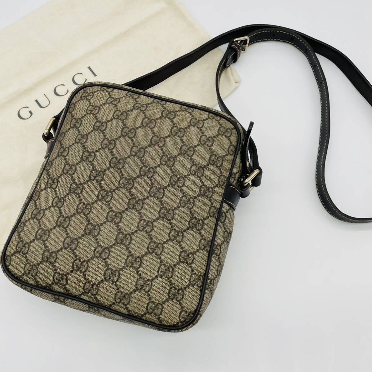 1円 GUCCI グッチ ショルダーバッグ サコッシュ GGスプリーム PVC 